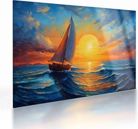 Üveg kép - Vitorlások (70x50 cm)