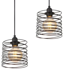 Globo 15640-4H - TILLY kábeles csillár 4xE27/60W/230V fekete