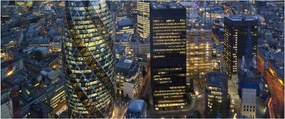 Kép - London esti panorámája (120x50 cm)