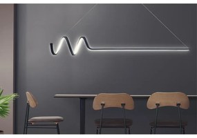 Függőlámpa, Waterwave - Fekete Body, Fehér Light