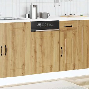 vidaXL mosogatógép panel Kalmar kézműves tölgy 45x1,5x67 cm gépi fa