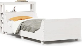 vidaXL fehér tömör fenyőfa ágy matrac nélkül 75 x 190 cm