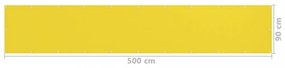 sárga HDPE erkélytakaró 90 x 500 cm