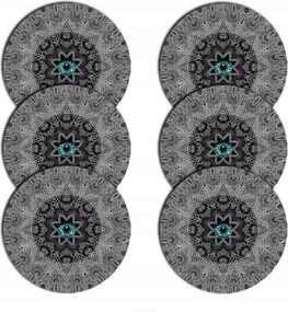 6 db-os kerek asztali alátét szett 33 cm átmérő Bertoni filc Look minta