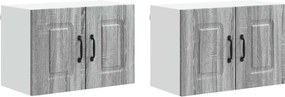 vidaXL Konyhaszekrény Kalmar 2 pcs Szürke Sonoma 60 x 31 x 40 cm