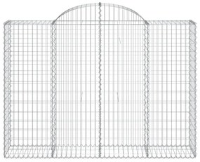 5 db íves horganyzott vas gabion kosár 200x50x140/160 cm