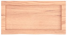 világosbarna kezelt tömör tölgyfa fali polc 60x30x(2-6) cm