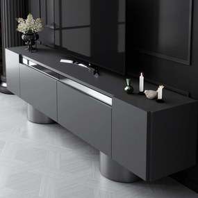 TV szekrény Bohem - Anthracite, Silver