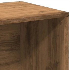 LP kézműves tölgy színű szerelt fa tárolódoboz 69,5x34x36 cm