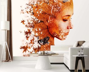 Gario Fotótapéta Shattered az őszi leveleken Anyag: Vlies, Méret: 400 x 280 cm