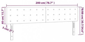 2 db tópszínű szövet fejtámla 100x5x78/88 cm