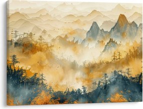 Kép - Hegyek, akvarell (70x50 cm)