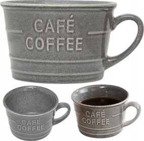 Kis reggeliző csésze Coffee 260 ml Szürke kávé tea kerámia