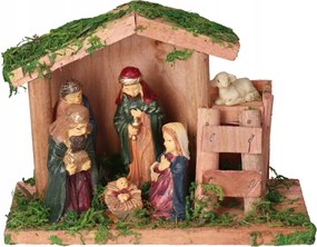 Karácsonyi Betlehem Figurákkal Nád Dekoráció
