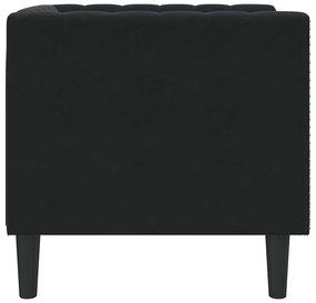 Chesterfield Kanapé Szék Fekete 71 x 74.5 x 70.5 cm Bársony