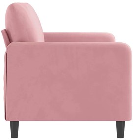 vidaXL kétszemélyes rózsaszín bársony kanapé 140 cm