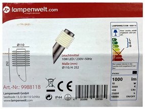 Lampenwelt Lampenwelt - LED Kültéri fali lámpa LED/10W/230V IP44 LW1435