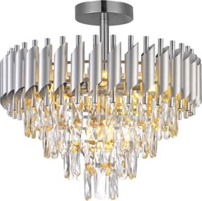 Brilagi - Felületre szerelhető csillár ECLIPSE 7xE14/10W/230V, átmérő 48 cm, ezüst