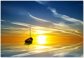 Fotótapéta flizelina 152x104 Magányos hajó Nyugat