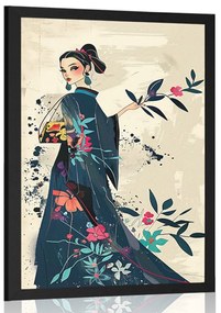 Plakát japandi divatikon