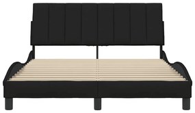 fekete szövet ágykeret matrac nélkül Hanko 140 x 190 cm