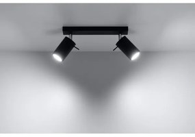 Sollux SL.0092 - Spotlámpa RING 2 2xGU10/10W/230V fekete