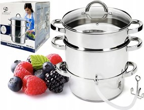 MeyerHoff 8 literes acél gyümölcscentrifuga 2 az 1-ben gyümölcsléfőző edény és pároló