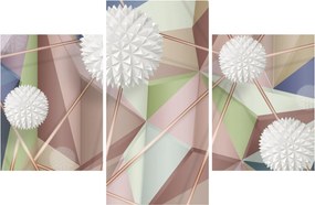 Kép - 3D absztrakció pasztell színekben (90x60 cm)