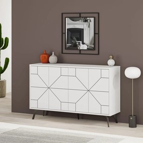 Dune komód, fehér, 123 cm