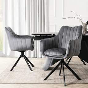 Szürke Bársony Forgószék MUMBAI 2