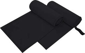 vidaXL Sport Törölközők 2 pcs Fekete 200 x 100 cm