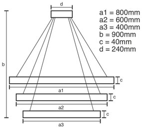 LED állítható fényerőjű lámpa kábelre LED/125W/230V 3000-6500K + DO