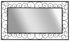 vidaXL téglalap alakú fekete falitükör 60 x 110 cm