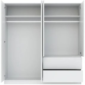 BASIT Gardróbszekrény Fehér Színben 195 cm