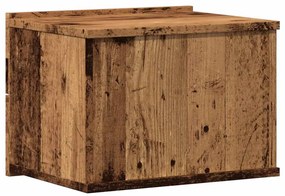 antik fa színű falra szerelhető éjjeliszekrény 40x32x30 cm