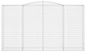 8 db íves horganyzott vas gabion kosár 400x50x220/240 cm