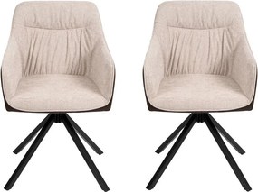 Avenberg LARO Étkezőszék szett - 2db, forgó, bézs-barna