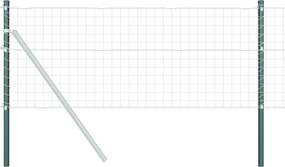 vidaXL Kerítésoszlop 12 pcs Zöld 50 cm Porszórt Acél
