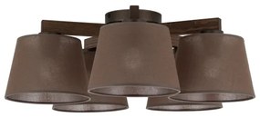 Brilagi - Felületre szerelhető LATTE mennyezeti csillár 5xE27/15W/230V fenyő/barna