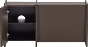 Sötétbarna TV-állvány kőrisfa dekorral 102x53x44 cm Brock – WOOOD