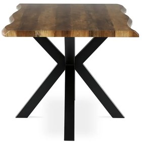 Étkezőasztal Öregtölgy/Fekete Színben. 180x90cm. HT-F4618 OLW