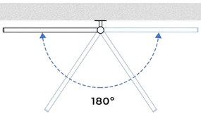 Elektromos törölközőszárító ARABESQUE 196W/230V, 81,8 cm, IP44, fehér