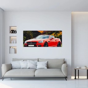 Kép - piros Mercedes (120x50 cm)