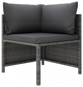 vidaXL 12 részes szürke polyrattan kerti ülőgarnitúra párnákkal