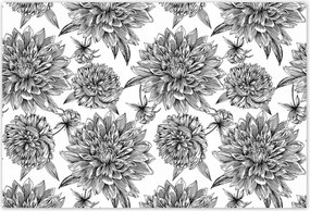 Poszterek 200x135 Fekete-fehér grafika Virág
