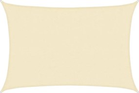 vidaXL krémszínű HDPE napvitorla 160 g/m² 3 x 5 m