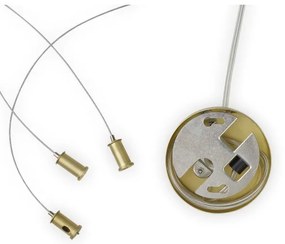 Ideal Lux - LED Csillár zsinóron PERLAGE 11xG9/3W/230V átm. 73 cm arany/füstös