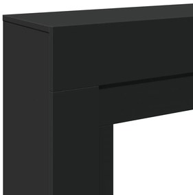 fekete szerelt fa kandallóburkolat 100 x 30 x 87,5 cm
