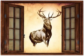 Poszterek 120x80 Szarvas szarvakkal