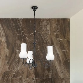 Brilagi - LED Csillár láncon COTTAGE 3xE14/40W/230V fekete/fehér